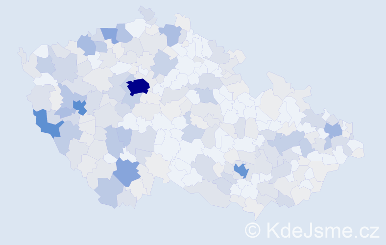 Příjmení: 'Weber', počet výskytů 952 v celé ČR