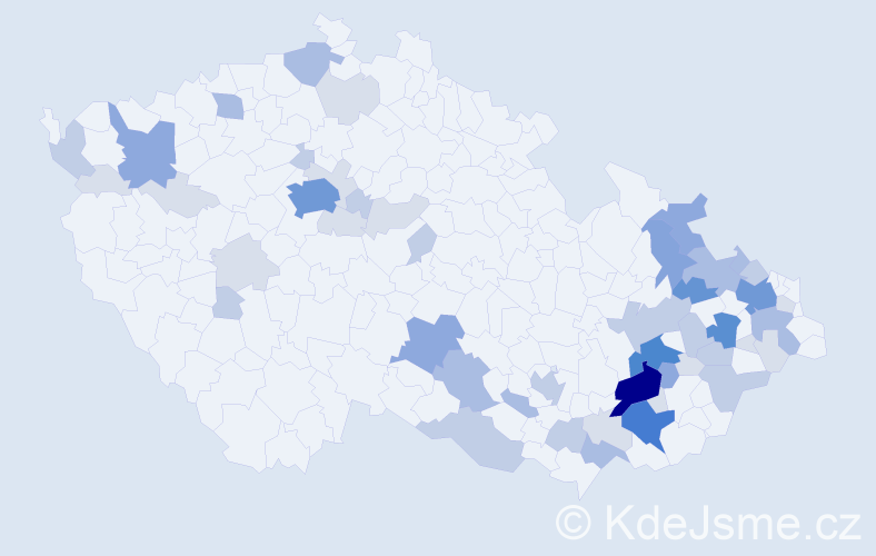 Příjmení: 'Buksová', počet výskytů 157 v celé ČR