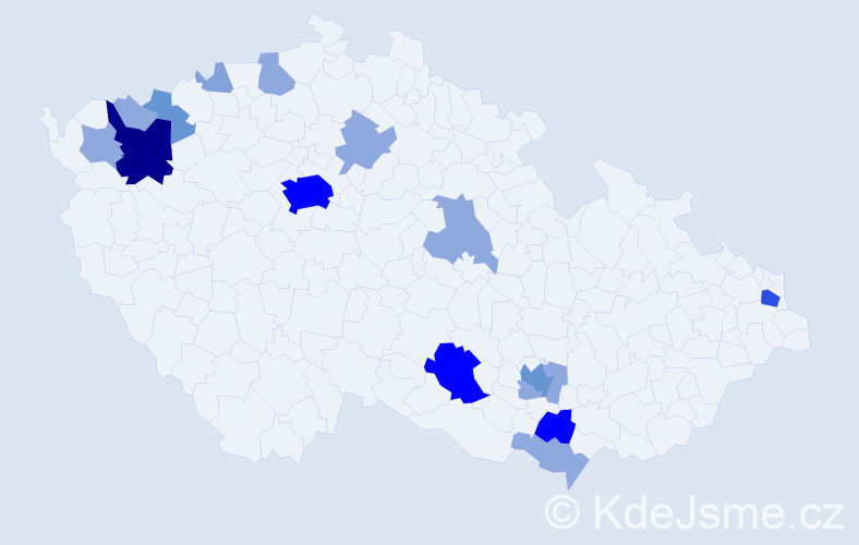 Příjmení: 'Konya', počet výskytů 48 v celé ČR