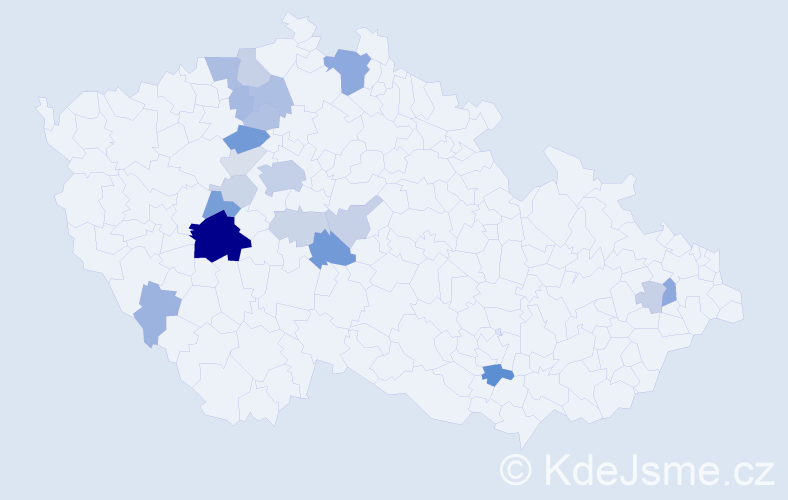 Příjmení: 'Koňas', počet výskytů 63 v celé ČR