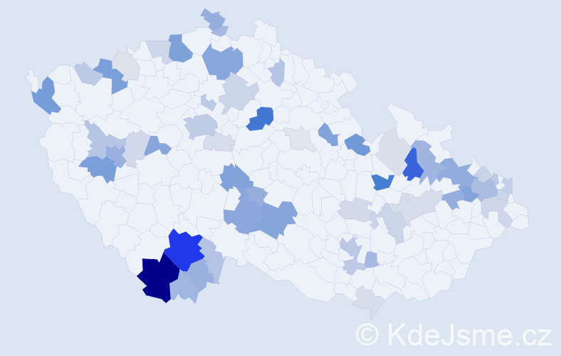 Příjmení: 'Šuster', počet výskytů 183 v celé ČR