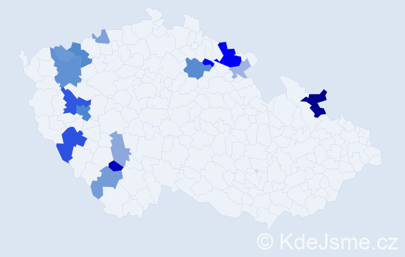 Příjmení: 'Kleistner', počet výskytů 35 v celé ČR