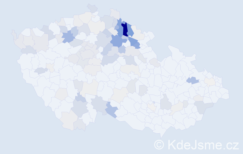 Příjmení: 'Nechanická', počet výskytů 296 v celé ČR