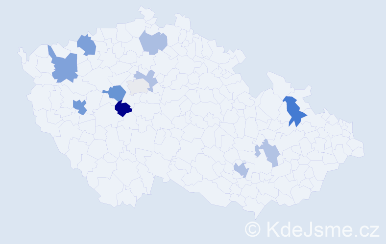 Příjmení: 'Čorňák', počet výskytů 21 v celé ČR