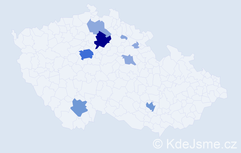 Příjmení: 'Holdová', počet výskytů 26 v celé ČR