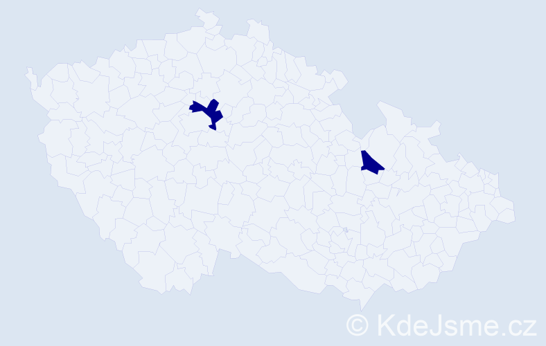 Příjmení: 'Perekstová', počet výskytů 2 v celé ČR