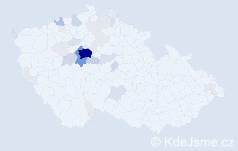Příjmení: 'Ebrová', počet výskytů 103 v celé ČR