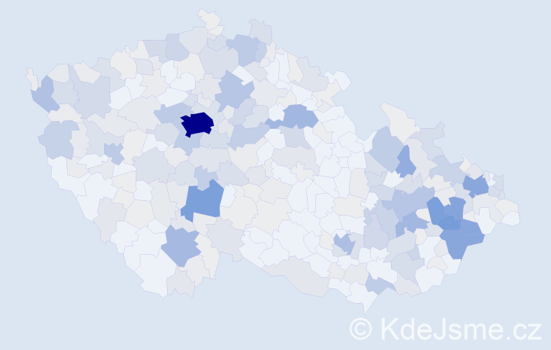 Příjmení: 'Volková', počet výskytů 1215 v celé ČR