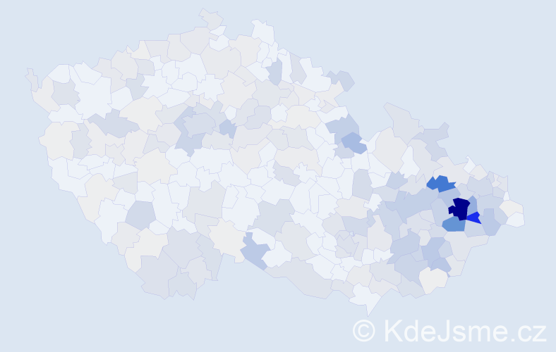 Příjmení: 'Černochová', počet výskytů 1162 v celé ČR