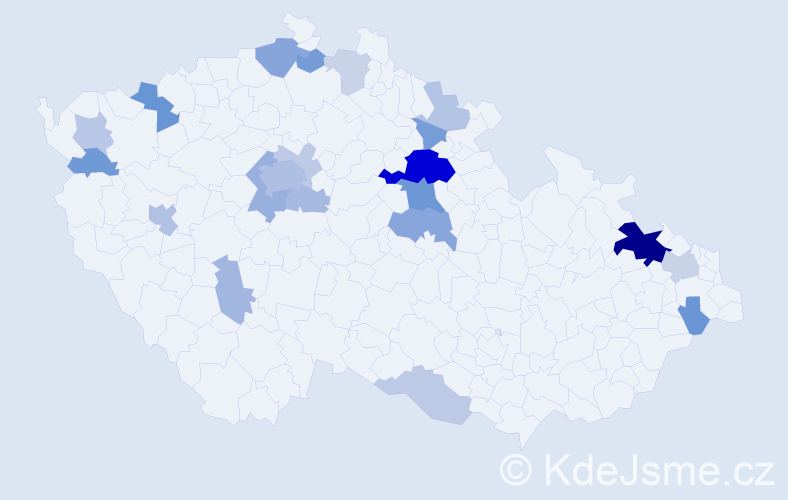Příjmení: 'Polda', počet výskytů 59 v celé ČR