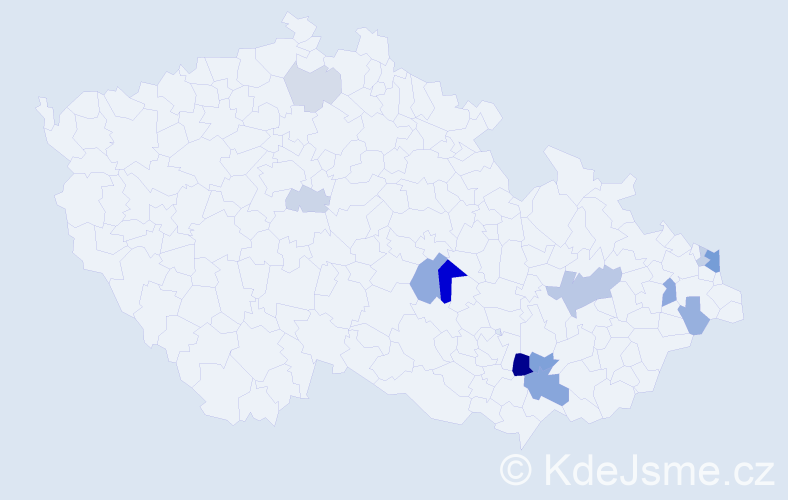 Příjmení: 'Bartalosová', počet výskytů 29 v celé ČR