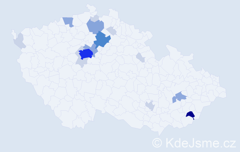 Příjmení: 'Goldbach', počet výskytů 43 v celé ČR