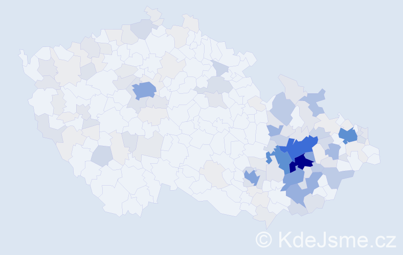 Příjmení: 'Zdráhal', počet výskytů 671 v celé ČR