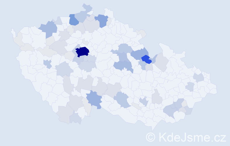 Příjmení: 'Kašková', počet výskytů 278 v celé ČR