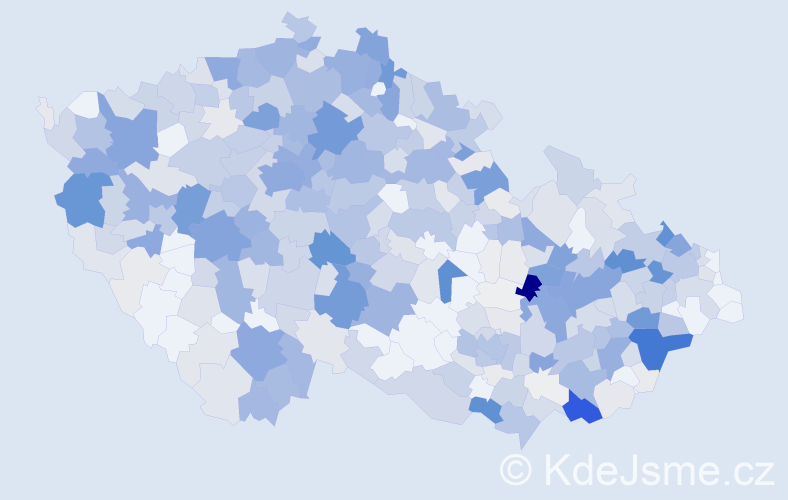 Příjmení: 'Zajíček', počet výskytů 2532 v celé ČR