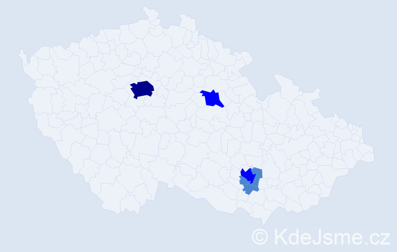 Příjmení: 'Nikityuk', počet výskytů 9 v celé ČR