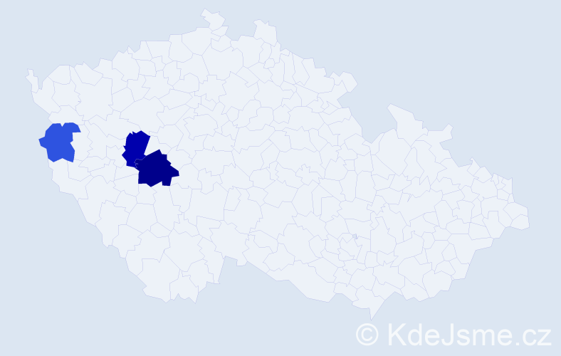 Příjmení: 'Pušec', počet výskytů 6 v celé ČR