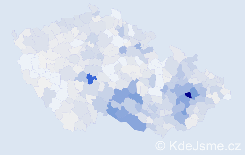 Příjmení: 'Dohnal', počet výskytů 2826 v celé ČR