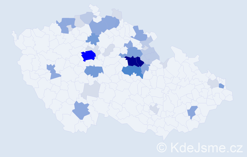 Příjmení: 'Bidlo', počet výskytů 147 v celé ČR
