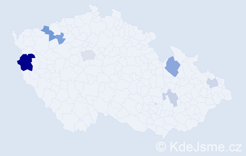 Příjmení: 'Kucharčuk', počet výskytů 17 v celé ČR