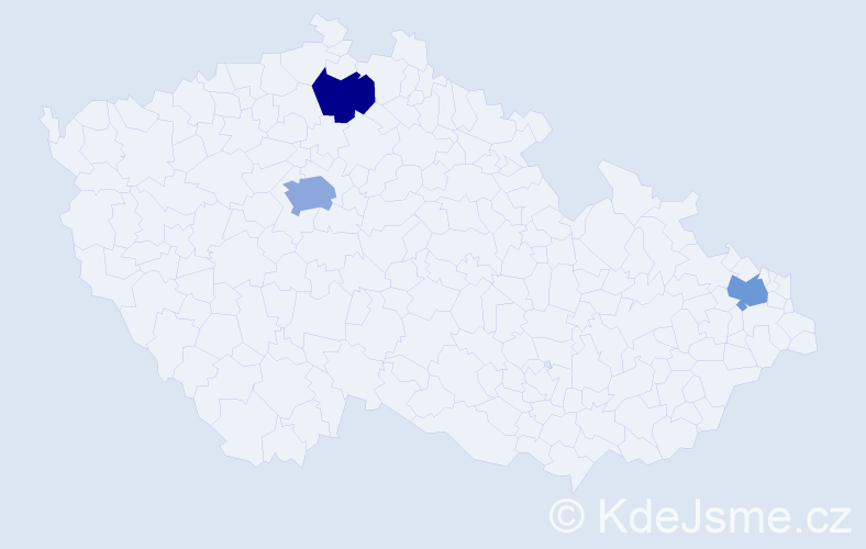 Příjmení: 'Viest', počet výskytů 4 v celé ČR