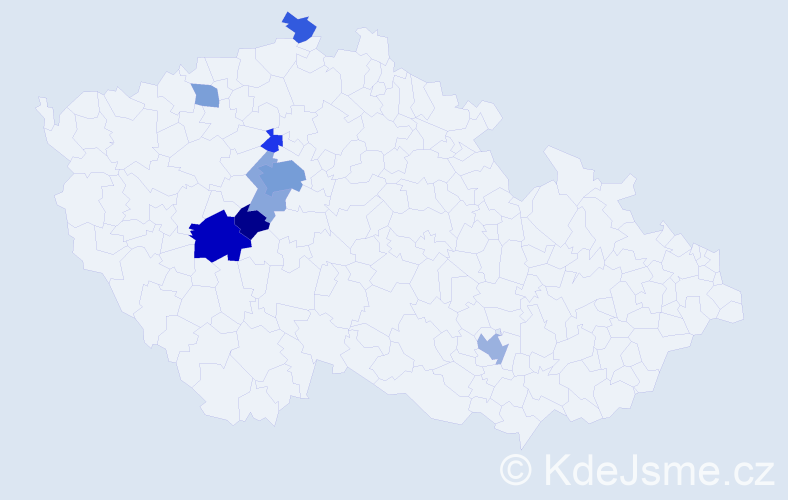 Příjmení: 'Barker', počet výskytů 20 v celé ČR