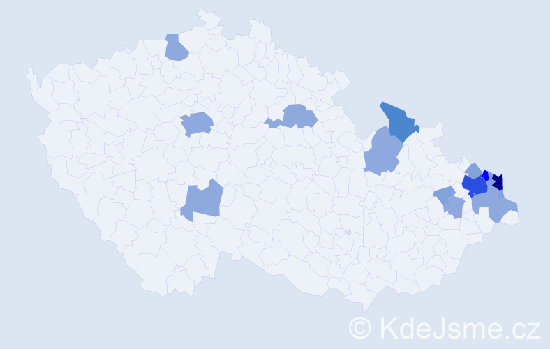 Příjmení: 'Gonsior', počet výskytů 41 v celé ČR