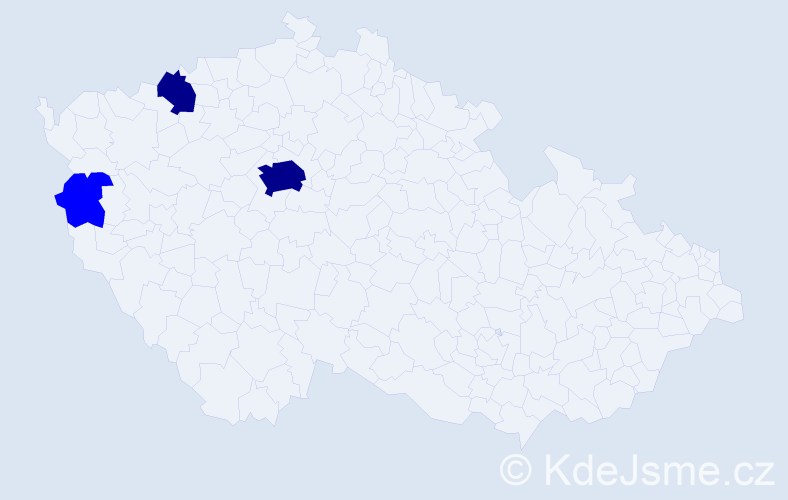 Příjmení: 'Dologh', počet výskytů 5 v celé ČR