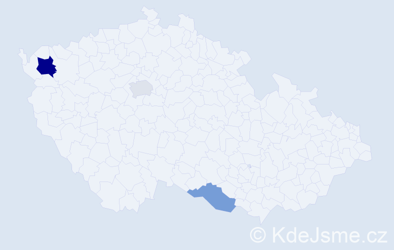 Příjmení: 'Kabir', počet výskytů 5 v celé ČR