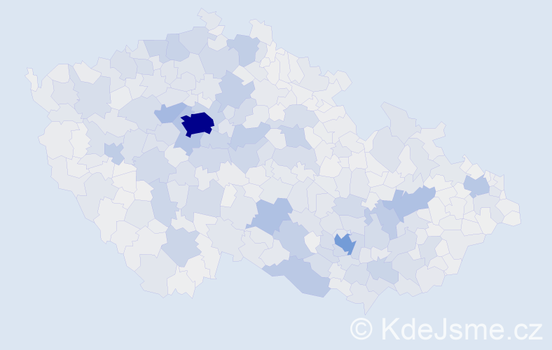 Příjmení: 'Procházka', počet výskytů 15952 v celé ČR