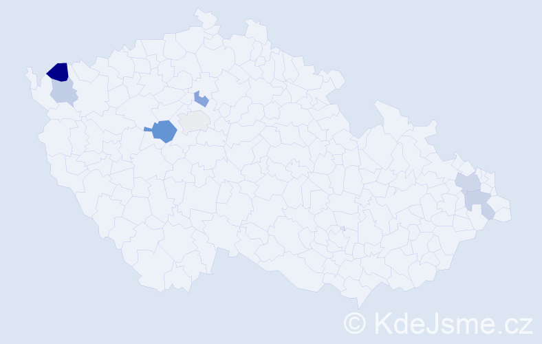 Příjmení: 'Kroppová', počet výskytů 11 v celé ČR