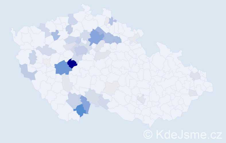 Příjmení: 'Dědina', počet výskytů 179 v celé ČR