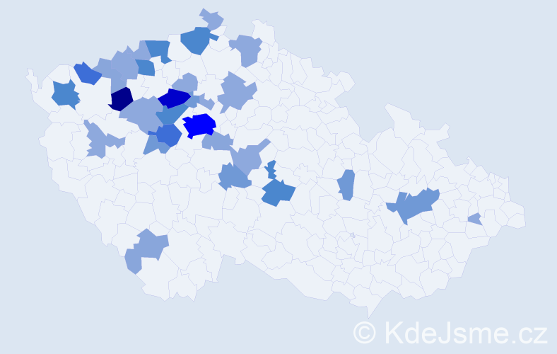 Příjmení: 'Donda', počet výskytů 90 v celé ČR