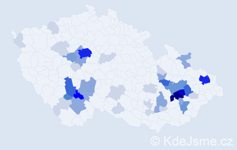 Příjmení: 'Kramplová', počet výskytů 138 v celé ČR