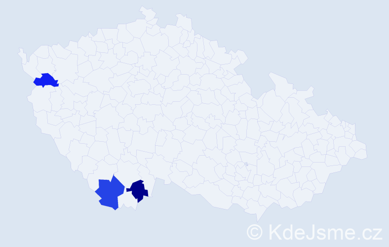 Příjmení: 'Patuczová', počet výskytů 7 v celé ČR