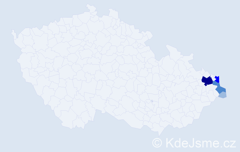 Příjmení: 'Berglowiec', počet výskytů 14 v celé ČR