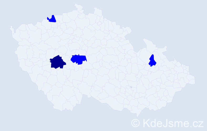 Příjmení: 'Strougal', počet výskytů 5 v celé ČR