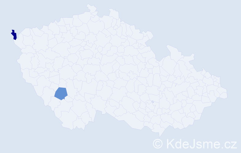 Příjmení: 'Kozjura', počet výskytů 4 v celé ČR