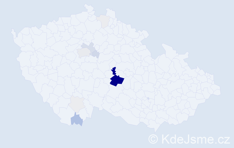 Příjmení: 'Kotlasová', počet výskytů 57 v celé ČR
