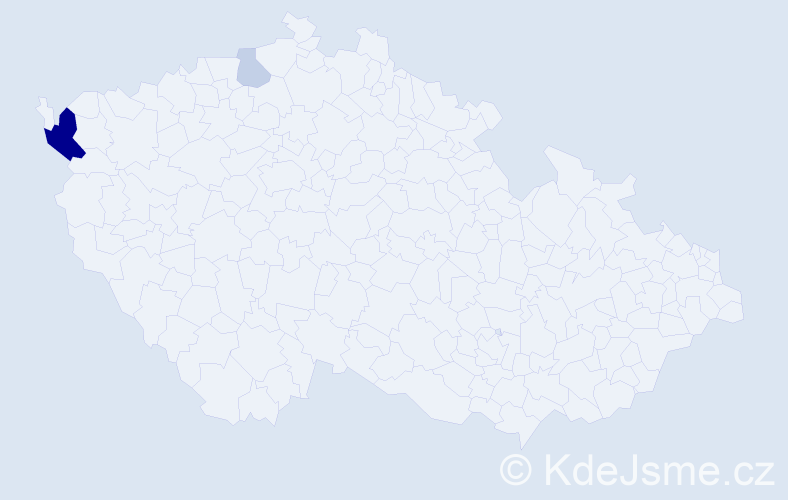 Příjmení: 'Hajmacherová', počet výskytů 7 v celé ČR