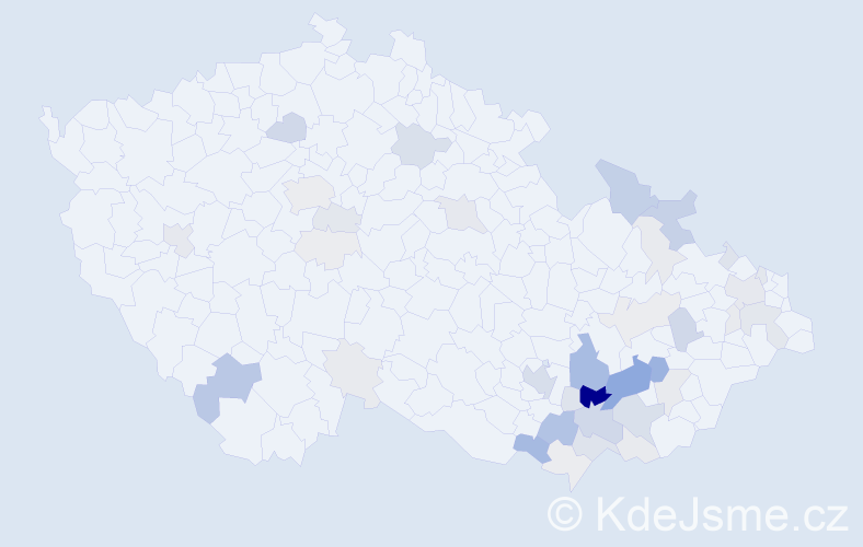 Příjmení: 'Posolda', počet výskytů 160 v celé ČR