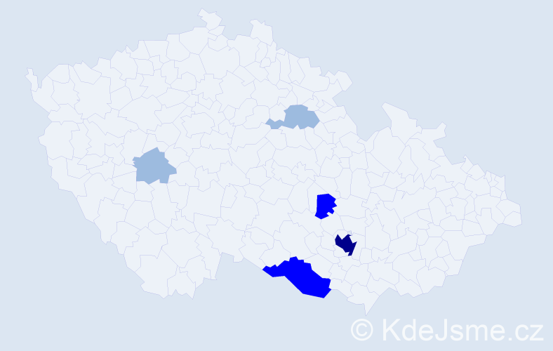 Příjmení: 'Tur', počet výskytů 12 v celé ČR