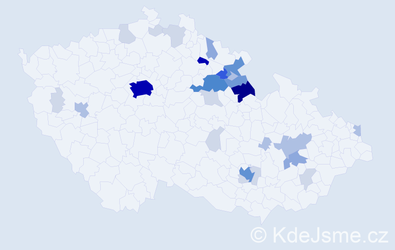 Příjmení: 'Lenfeld', počet výskytů 100 v celé ČR