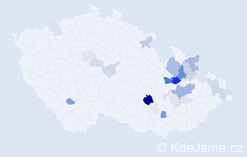 Příjmení: 'Kappel', počet výskytů 58 v celé ČR