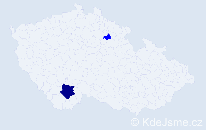Příjmení: 'Lubinski', počet výskytů 3 v celé ČR