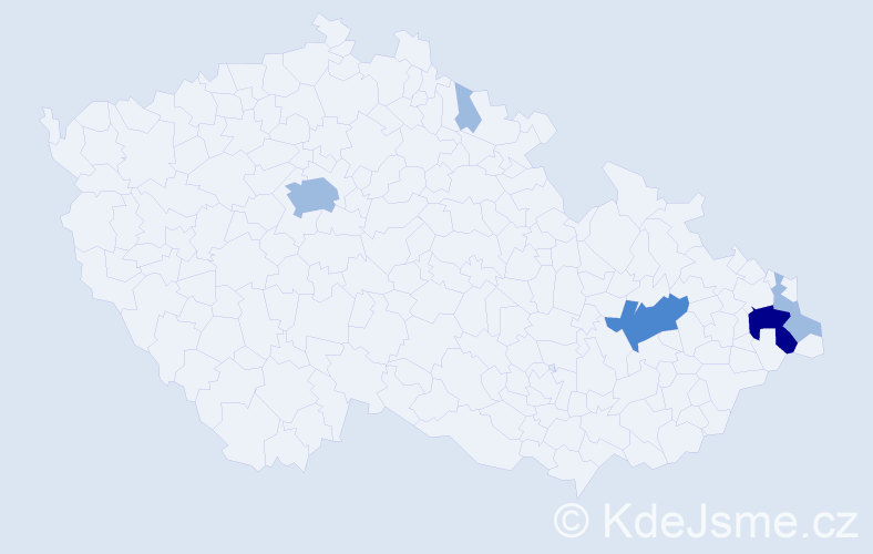 Příjmení: 'Wontrobová', počet výskytů 12 v celé ČR