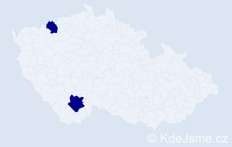 Příjmení: 'Husser', počet výskytů 2 v celé ČR