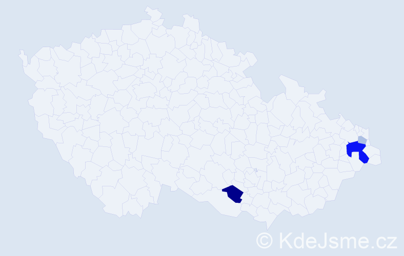 Příjmení: 'Messingová', počet výskytů 9 v celé ČR