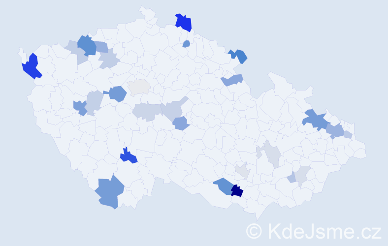 Příjmení: 'Cirok', počet výskytů 78 v celé ČR