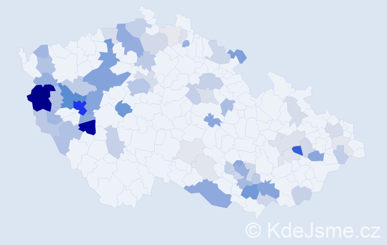 Příjmení: 'Kuchynková', počet výskytů 265 v celé ČR